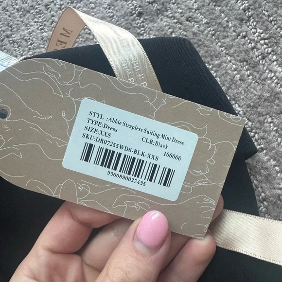 NWT Meshki Black Strapless Dress - Picture 4 of 5